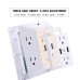 POWRUI 6-Outlet Extender with 2 USB Ports (2.4A Total) and Night Light
